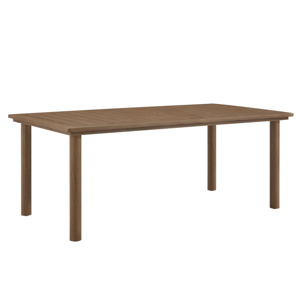 Abacus 7-Piece Rectangular Outdoor Patio Aluminum Dining Table Set