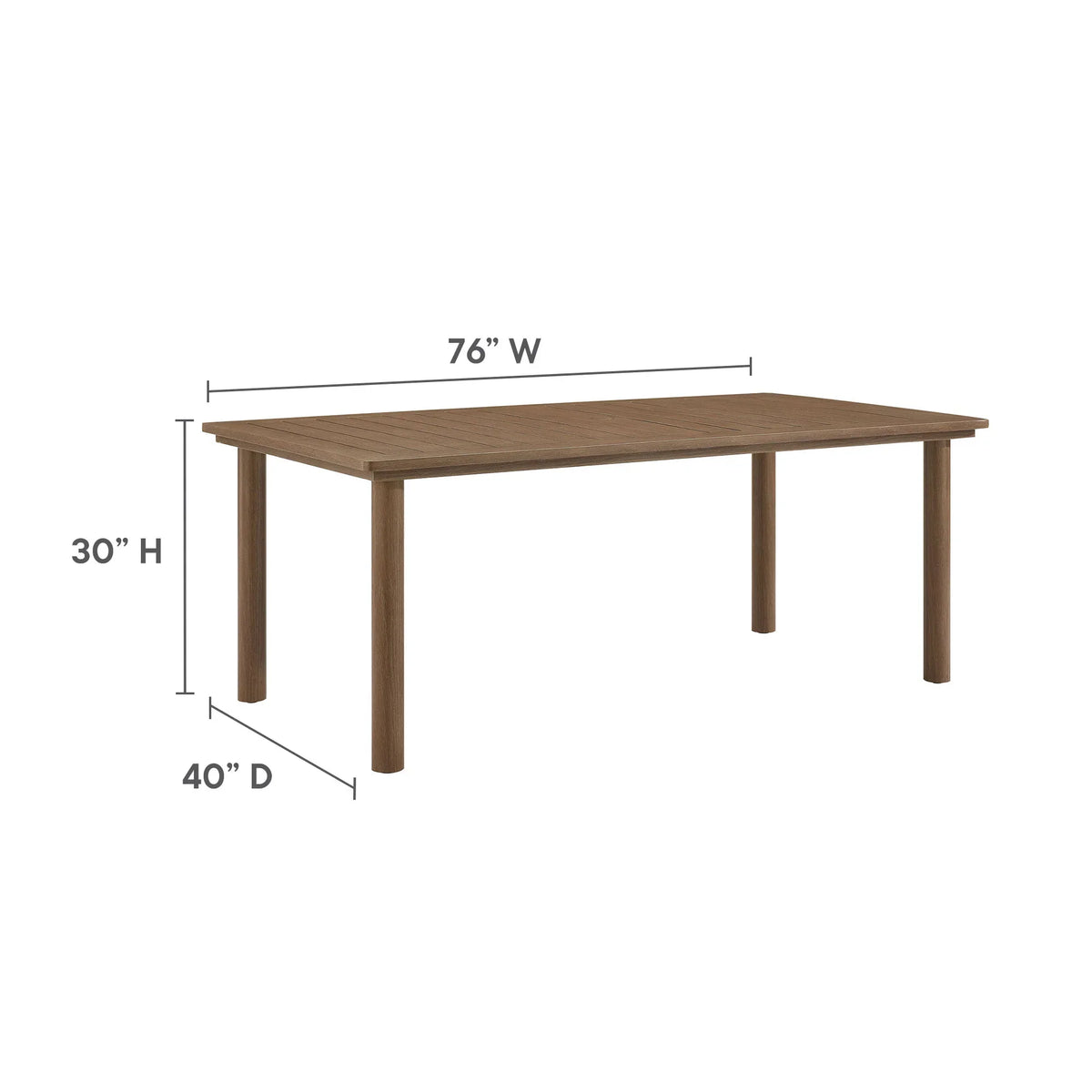 Abacus 7-Piece Rectangular Outdoor Patio Aluminum Dining Table Set