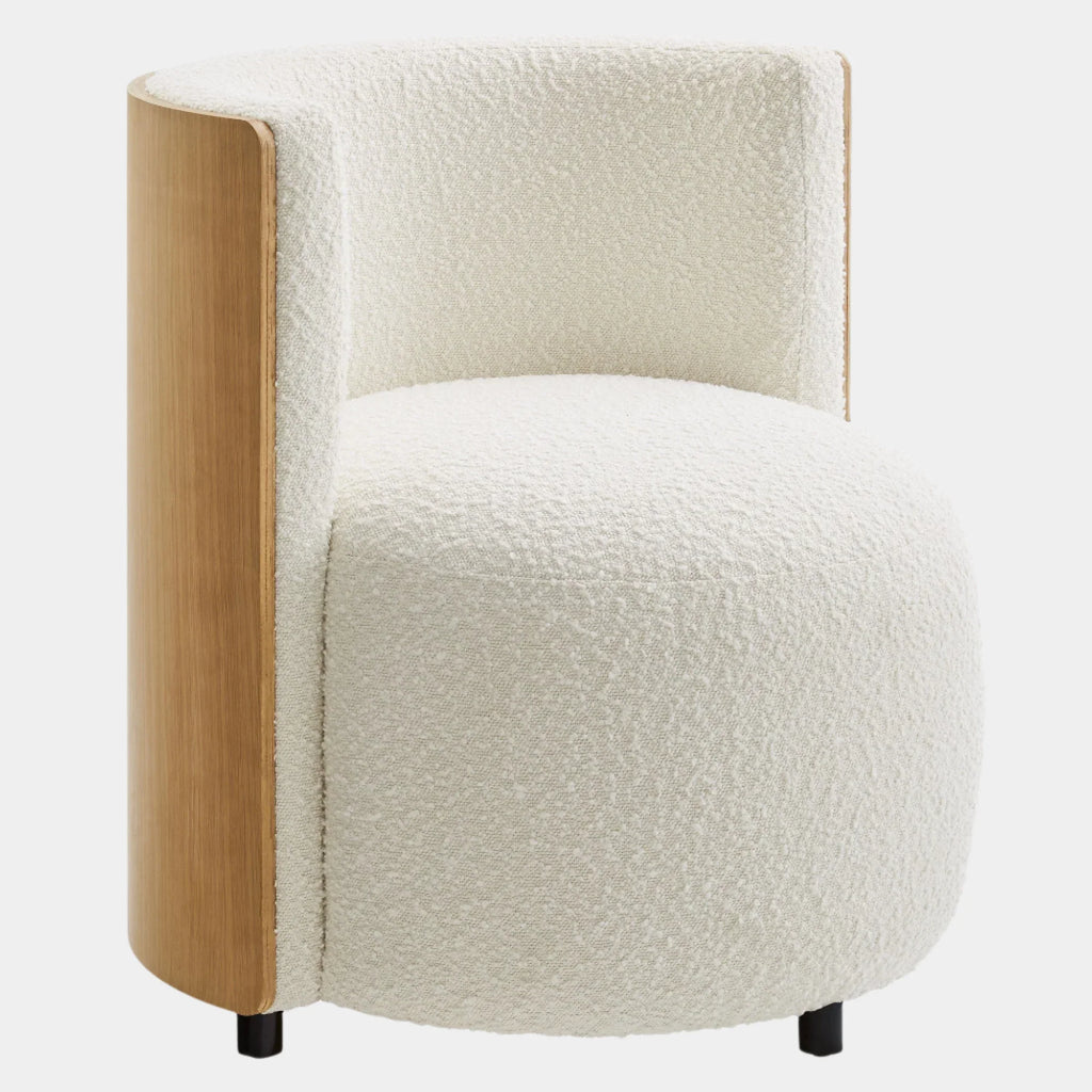 Solis Boucle Accent Chair in Natural Ivory