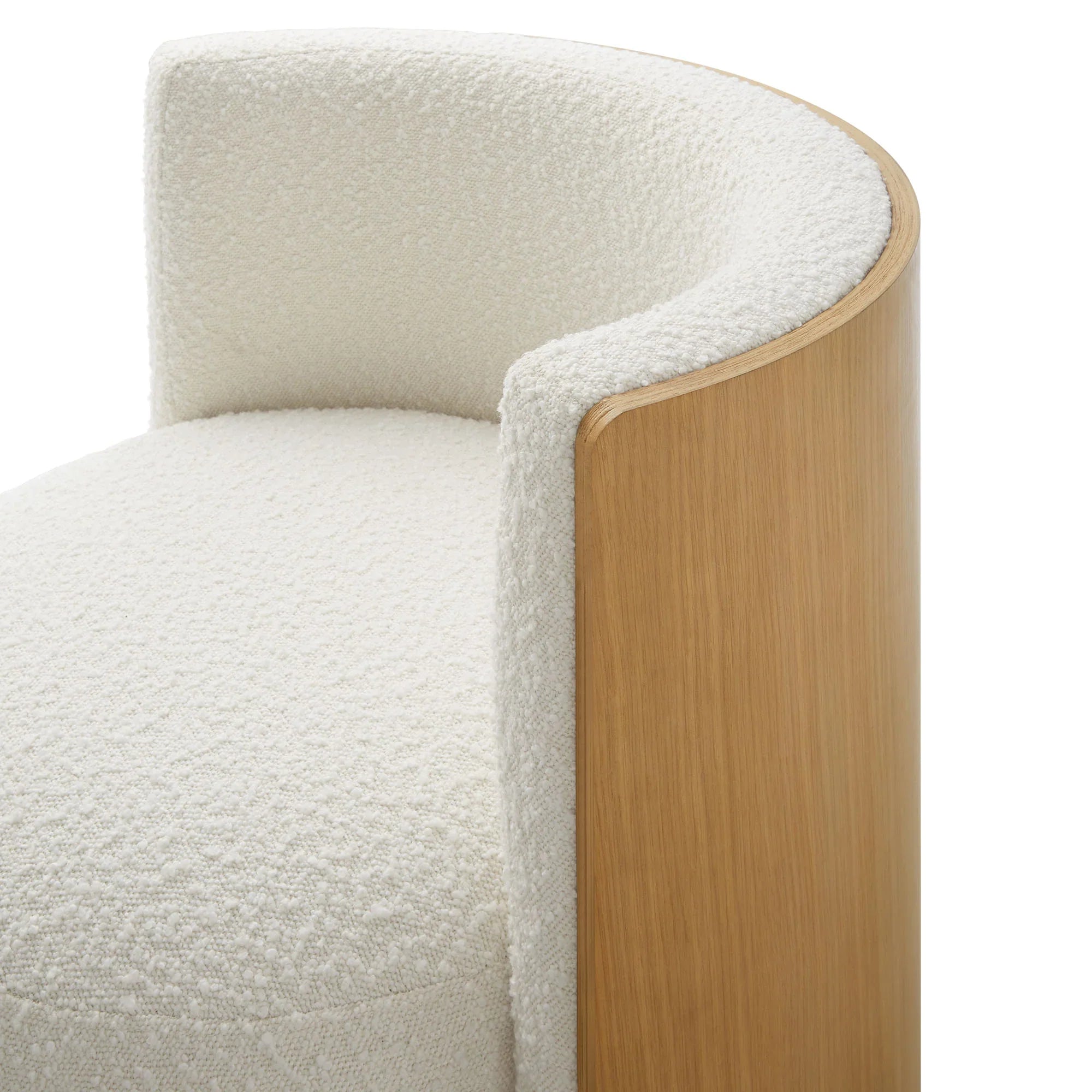 Solis Boucle Accent Chair in Natural Ivory