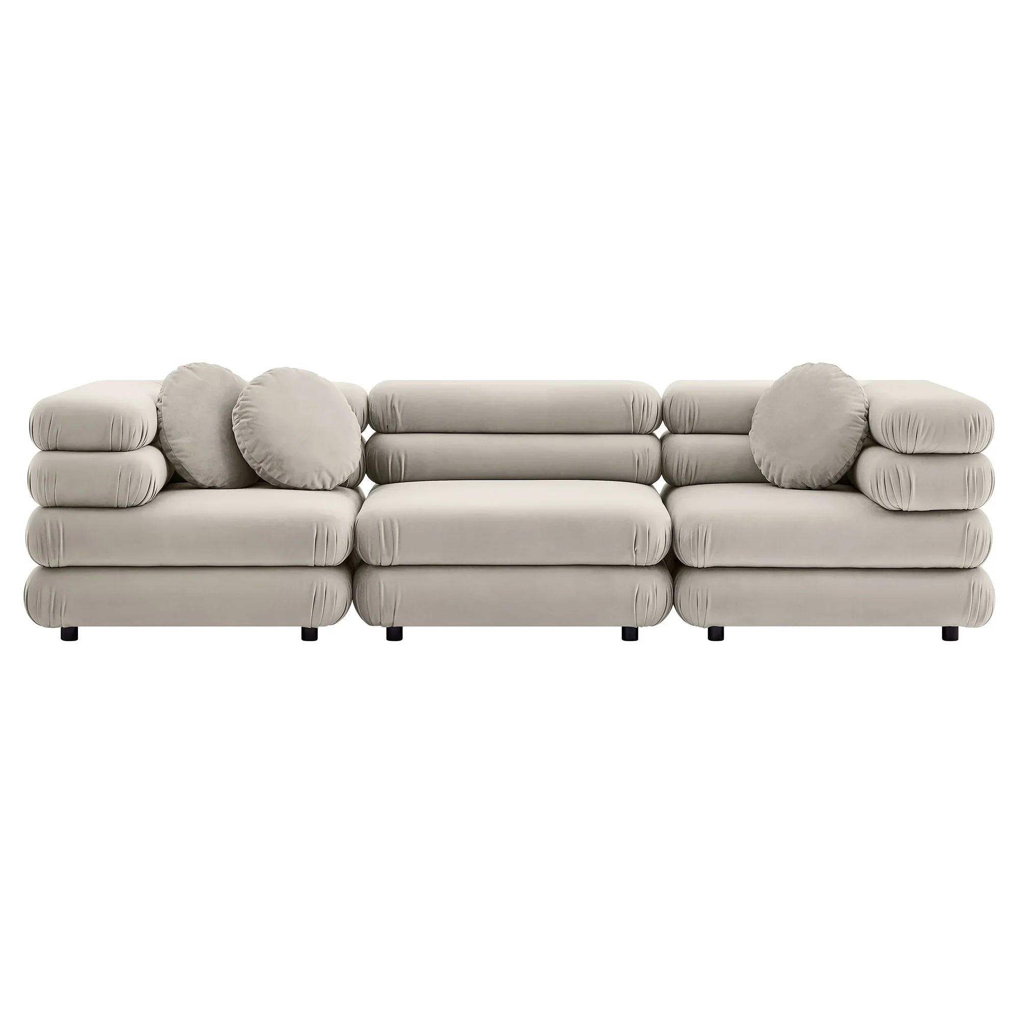 Jubilee 3-Piece Modular Performance Velvet Sectional Sofa