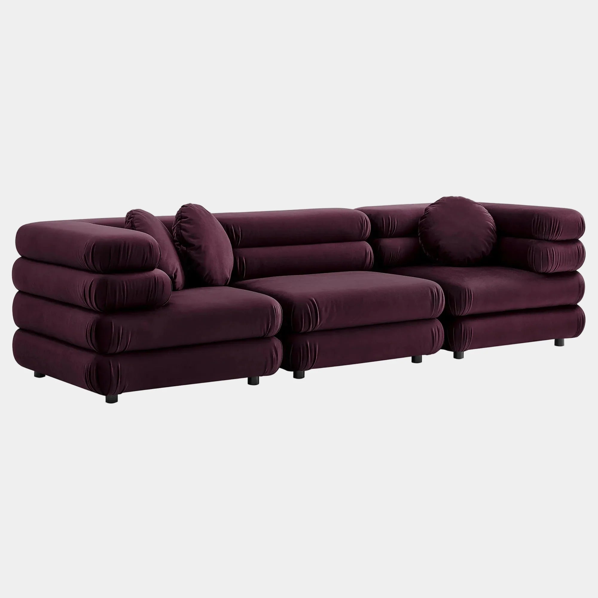 Jubilee 3-Piece Modular Performance Velvet Sectional Sofa