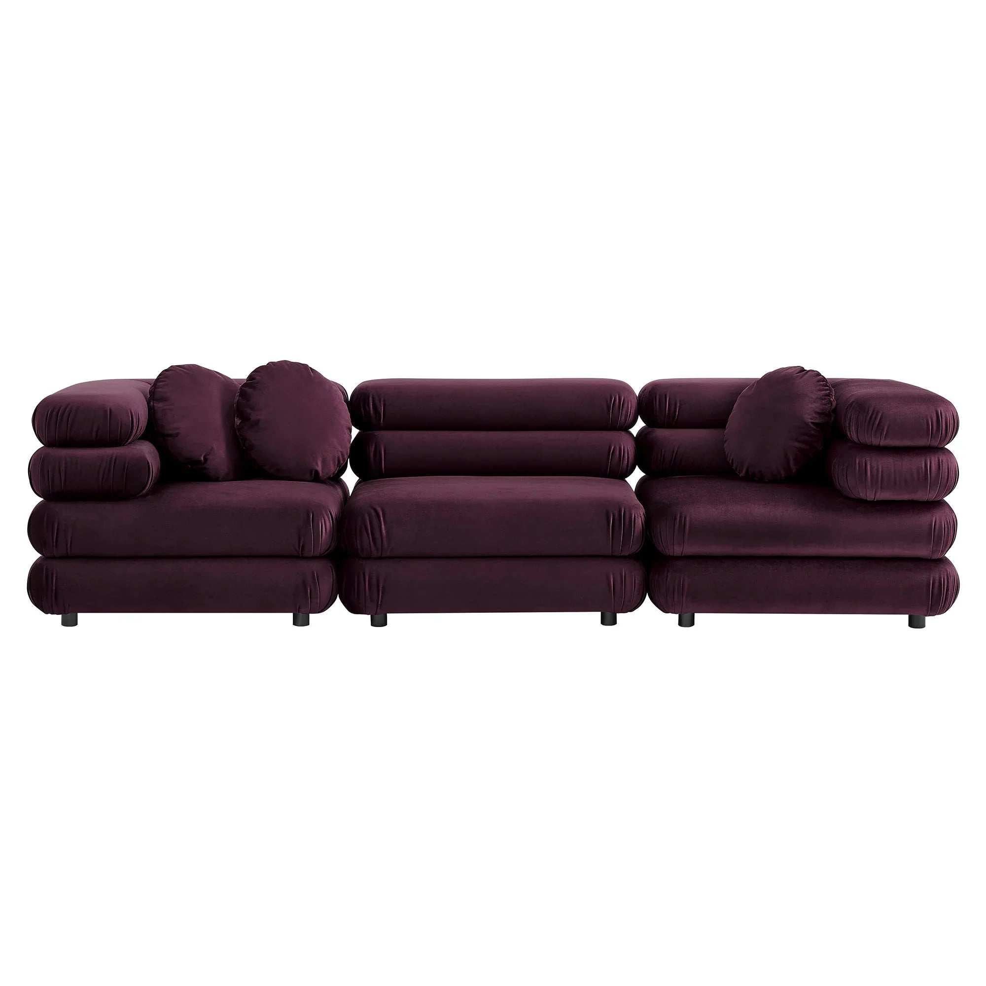 Jubilee 3-Piece Modular Performance Velvet Sectional Sofa