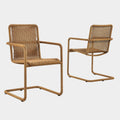 Abacus Outdoor Patio Wicker Dining Chairs Set of 2