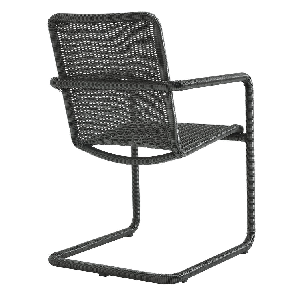 Abacus Outdoor Patio Wicker Dining Chairs Set of 2