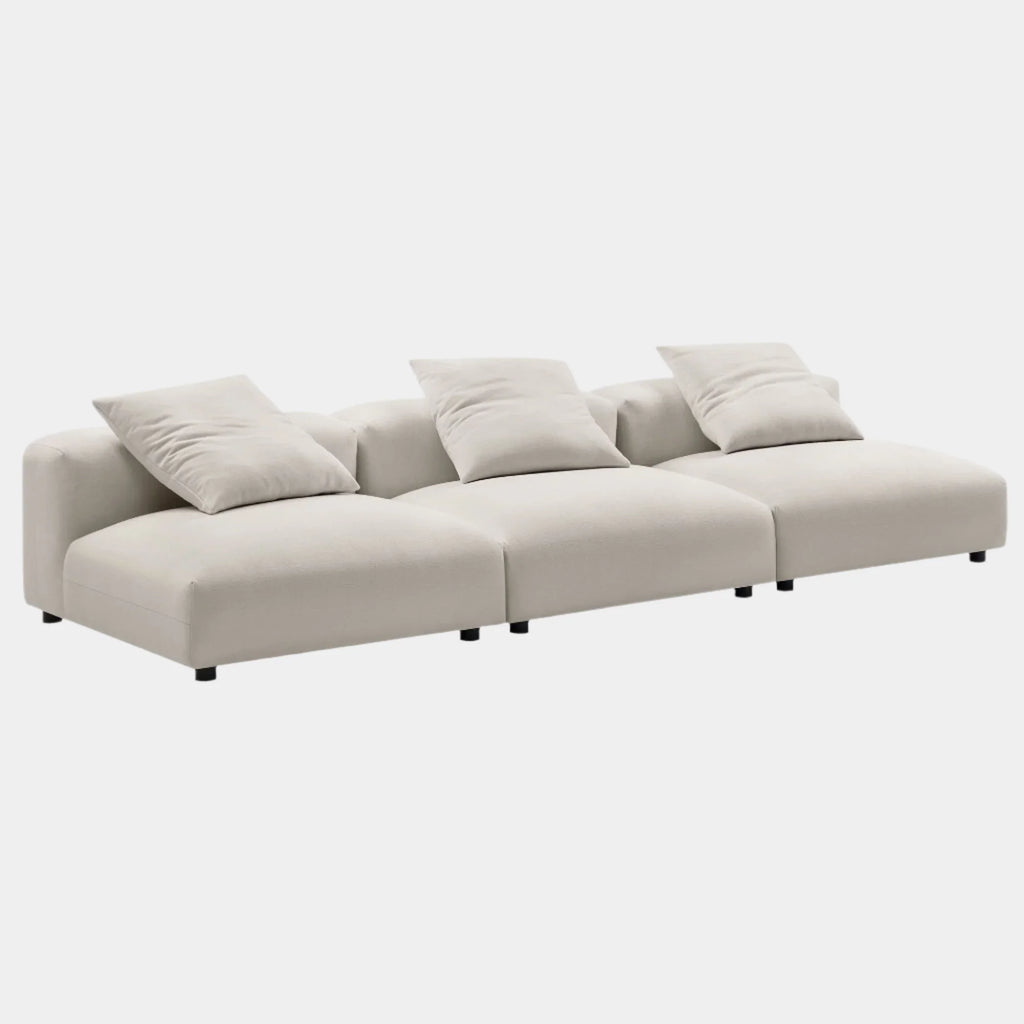 Solace 3-Piece Modular Upholstered Fabric Sofa