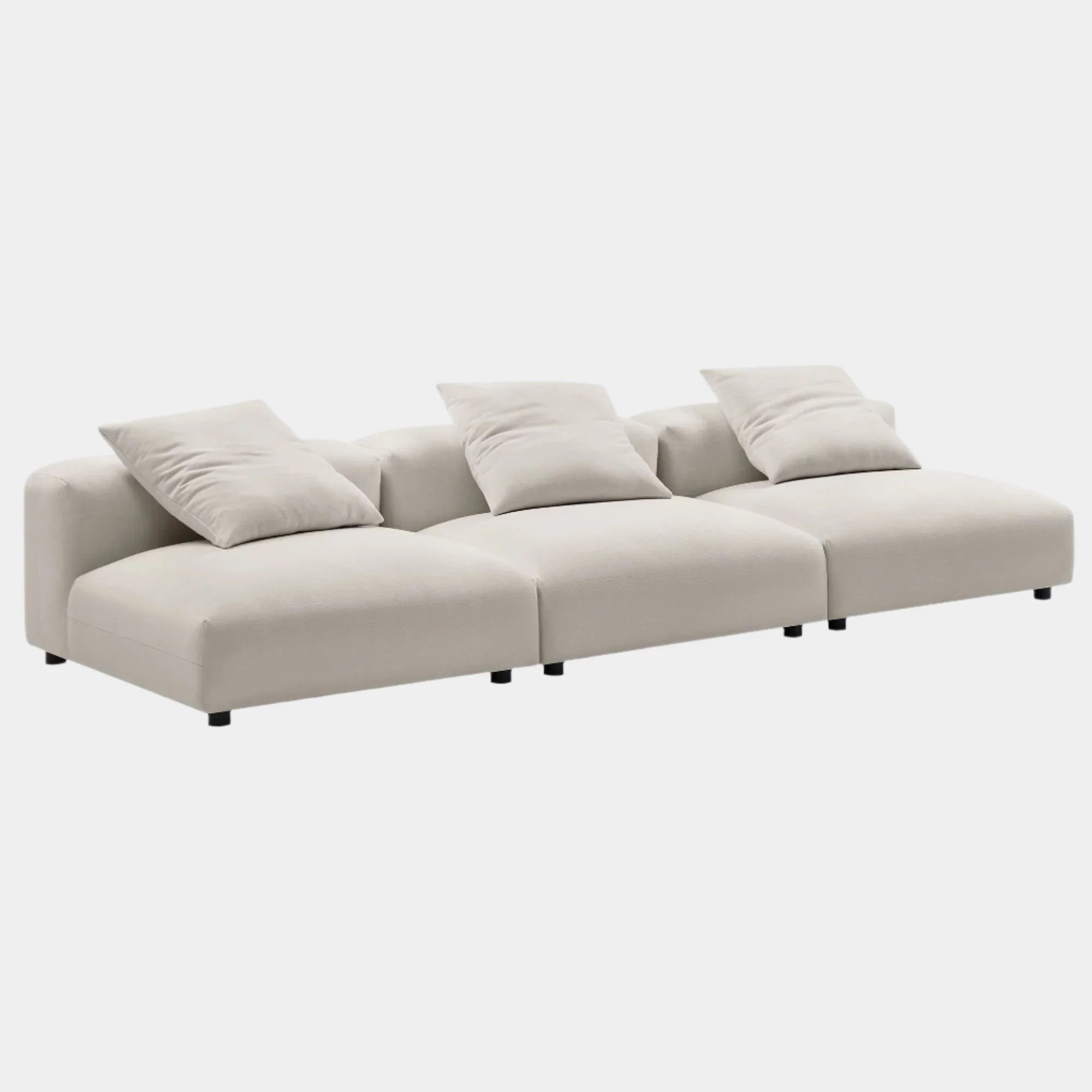 Solace 3-Piece Modular Upholstered Fabric Sofa