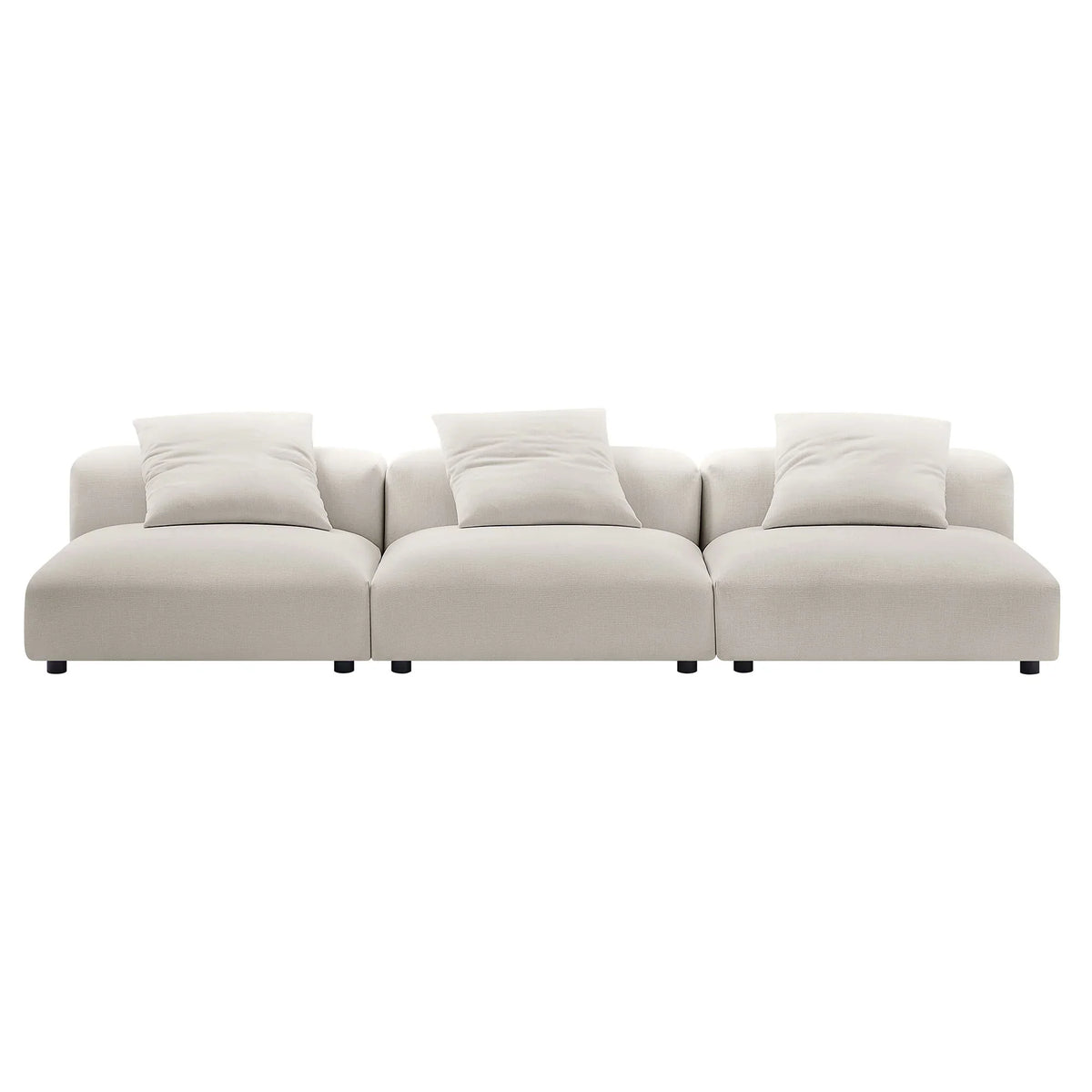 Solace 3-Piece Modular Upholstered Fabric Sofa