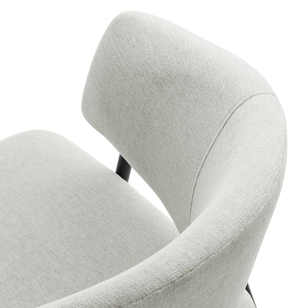 Nella Upholstered Heathered Chenille Dining Chairs Set of 2