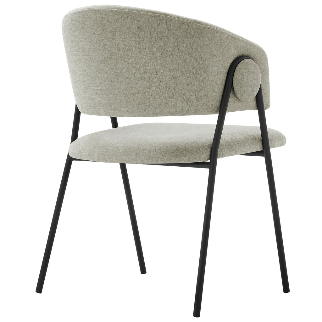 Nella Upholstered Heathered Chenille Dining Chairs Set of 2