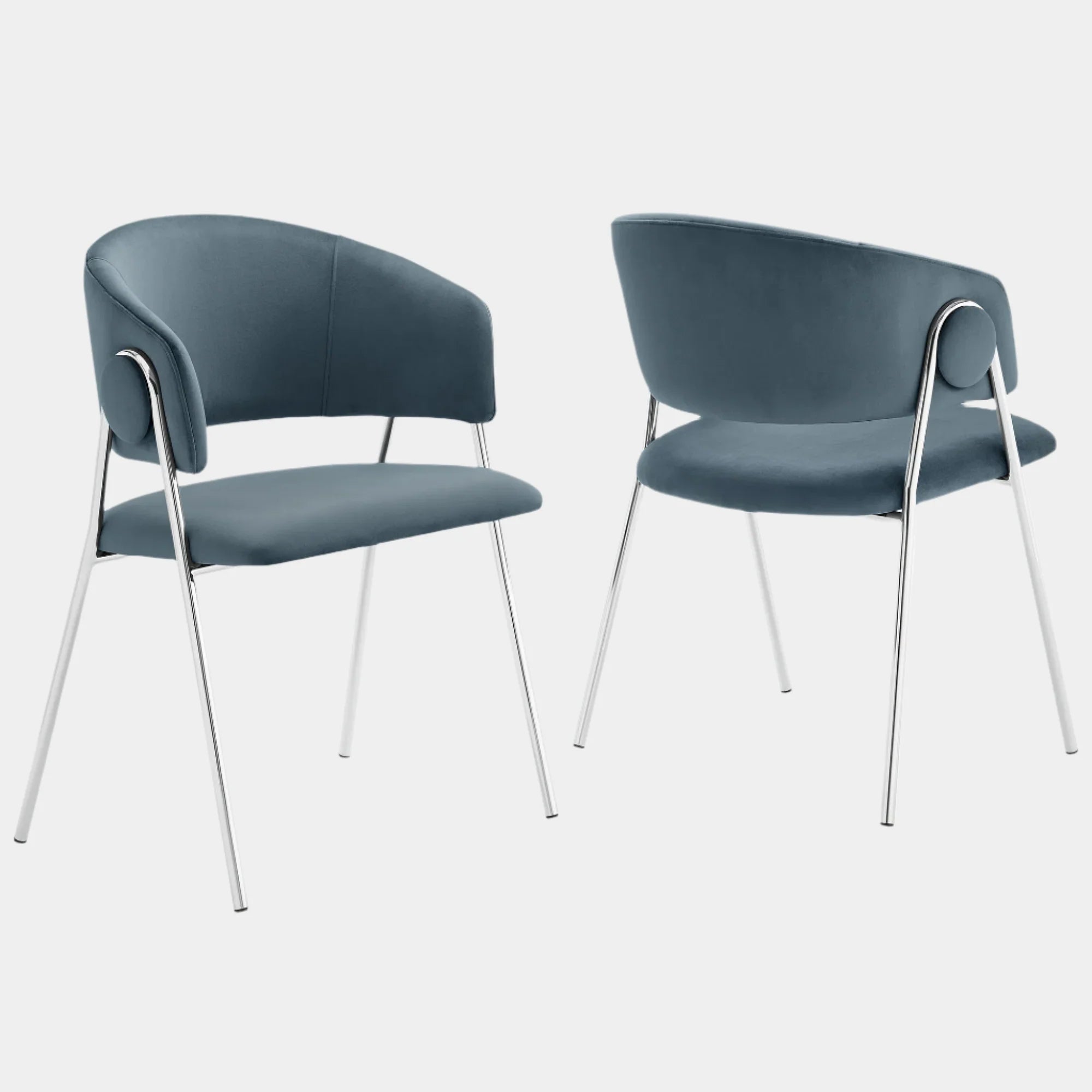 Nella Upholstered Performance Velvet Dining Chair Set of 2