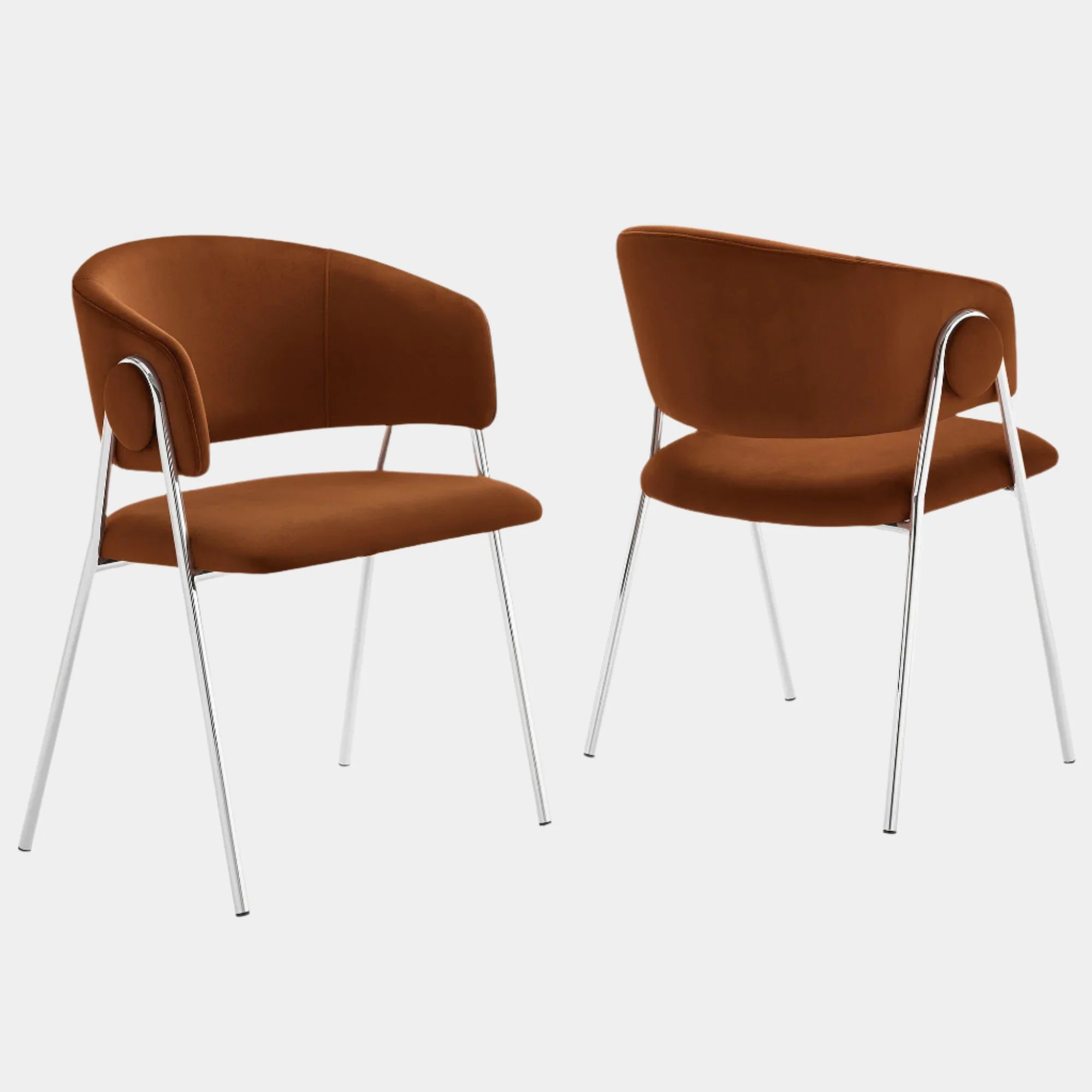 Nella Upholstered Performance Velvet Dining Chair Set of 2