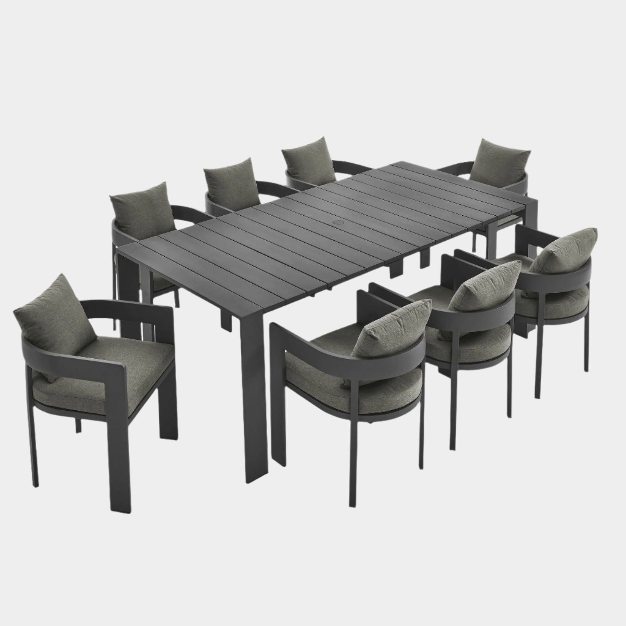 Tahoe 9-Piece Outdoor Patio Aluminum Dining