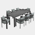 Tahoe 9-Piece Outdoor Patio Aluminum Dining