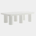 Cleo 54” Rectangular Coffee Table in White