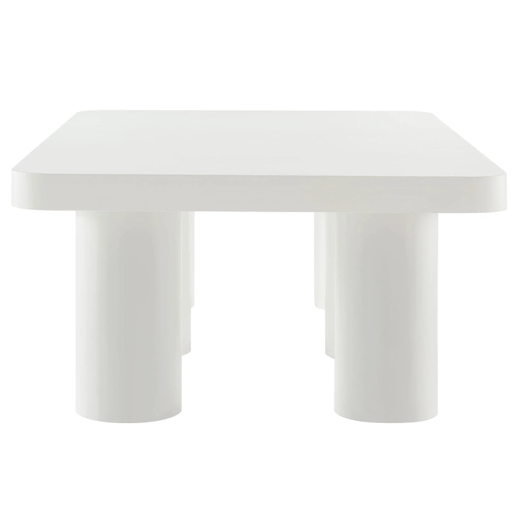 Cleo 54” Rectangular Coffee Table in White