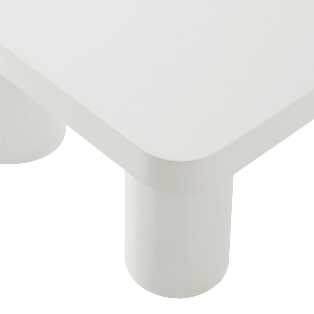 Cleo 54” Rectangular Coffee Table in White