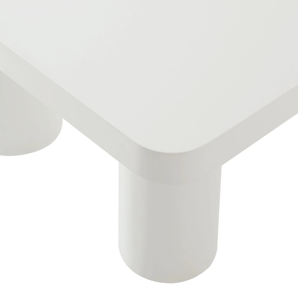 Cleo 54” Rectangular Coffee Table in White