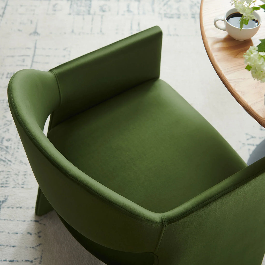Talia Performance Velvet Dining Armchair