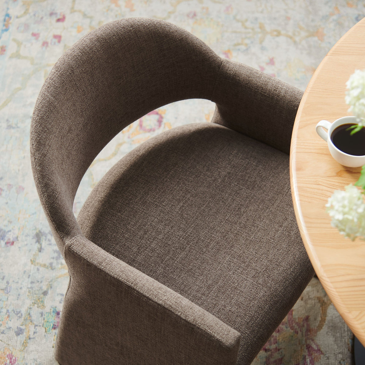 Talia Upholstered Fabric Dining Armchair