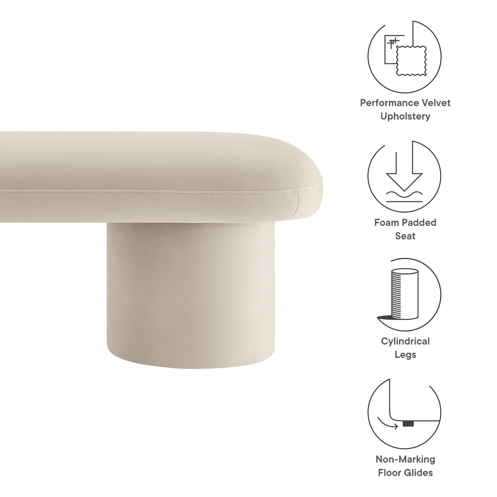 Orla Performance Velvet Bench