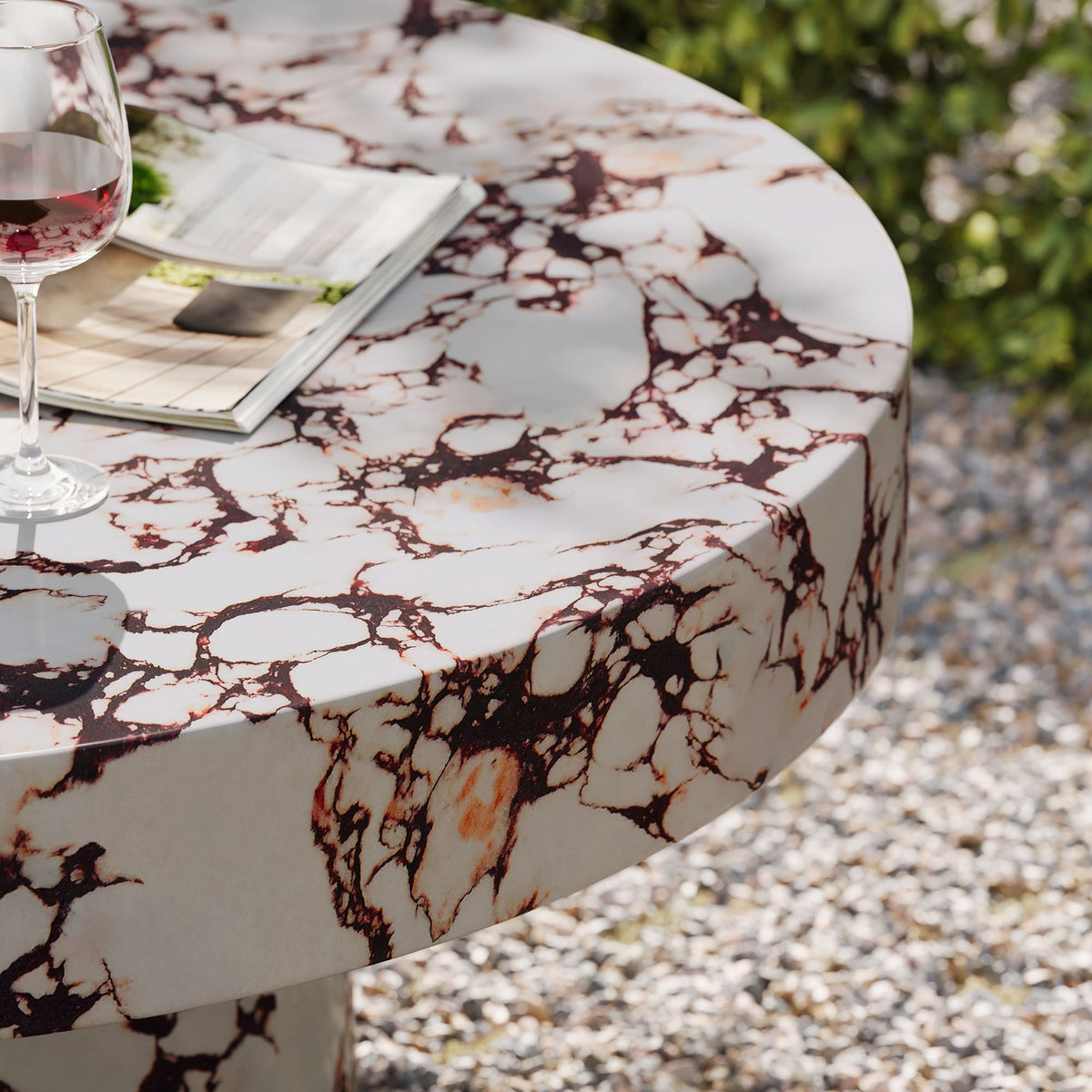 Alora Indoor - Outdoor Patio Concrete Round Coffee Table