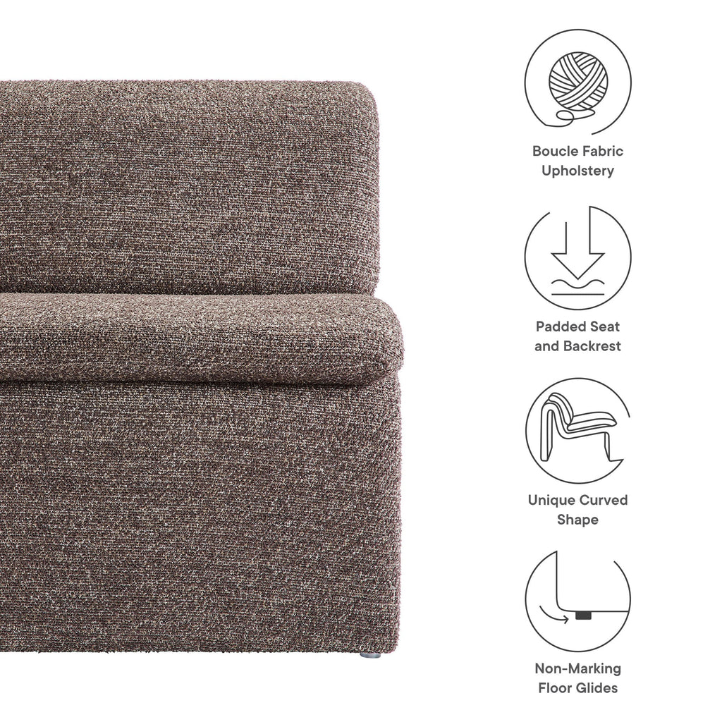 Lume Boucle Upholstered Armless Accent Chair