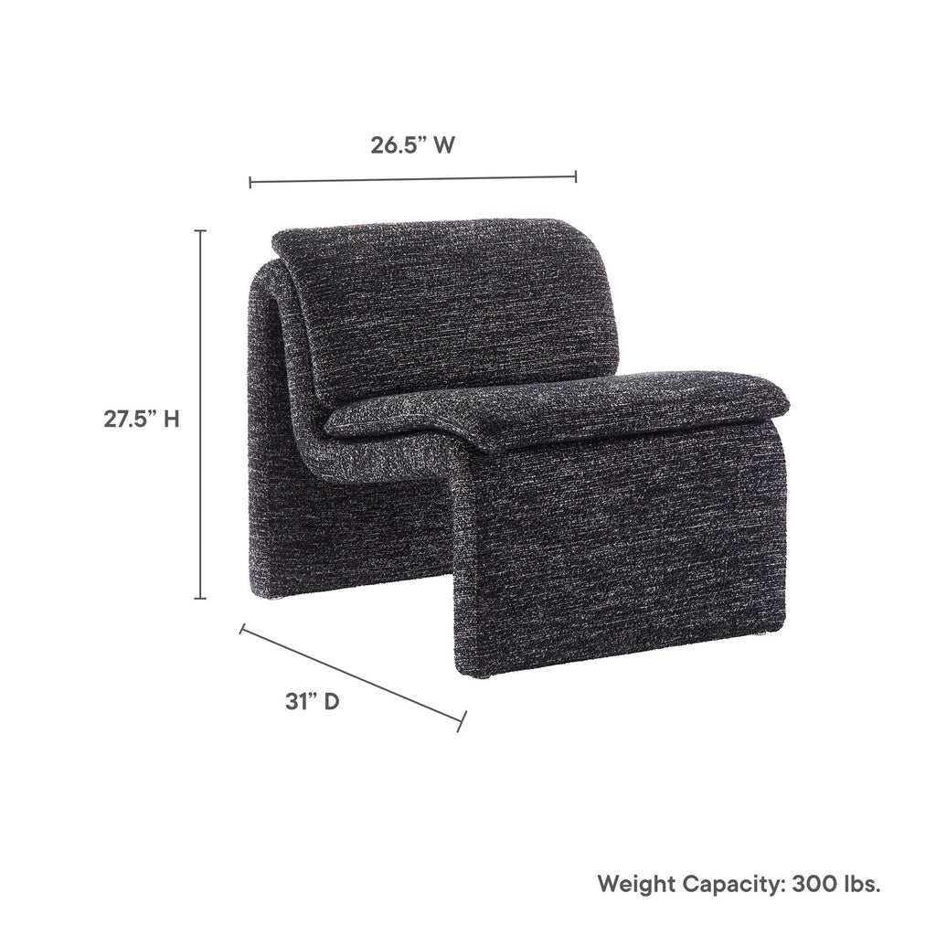 Lume Boucle Upholstered Armless Accent Chair