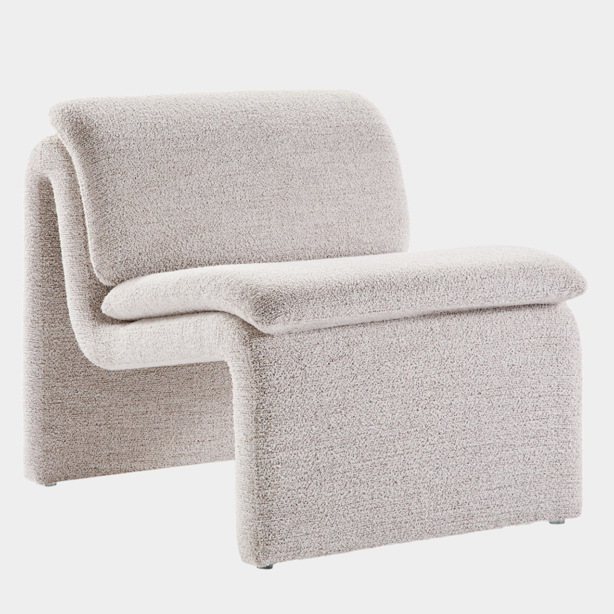 Lume Boucle Upholstered Armless Accent Chair