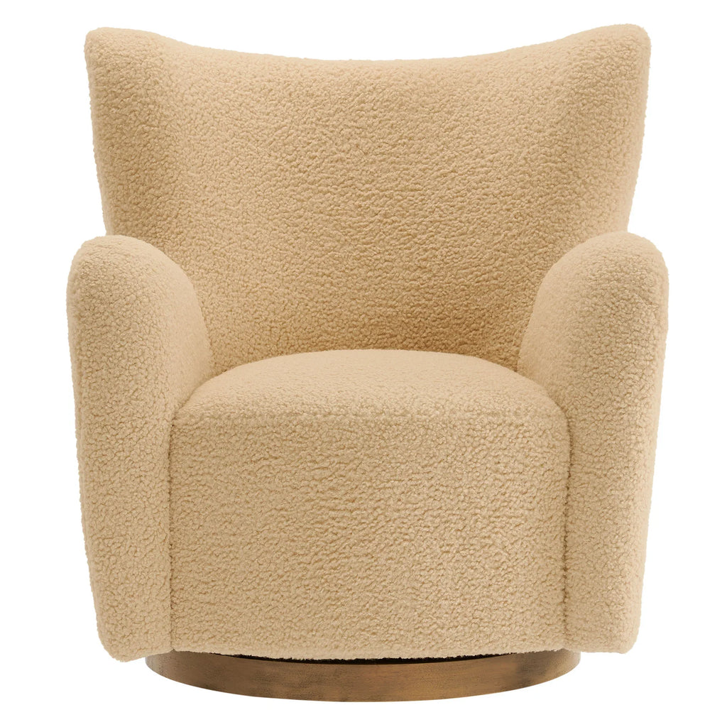 Montrose Wingback Sherpa Swivel Accent Chair