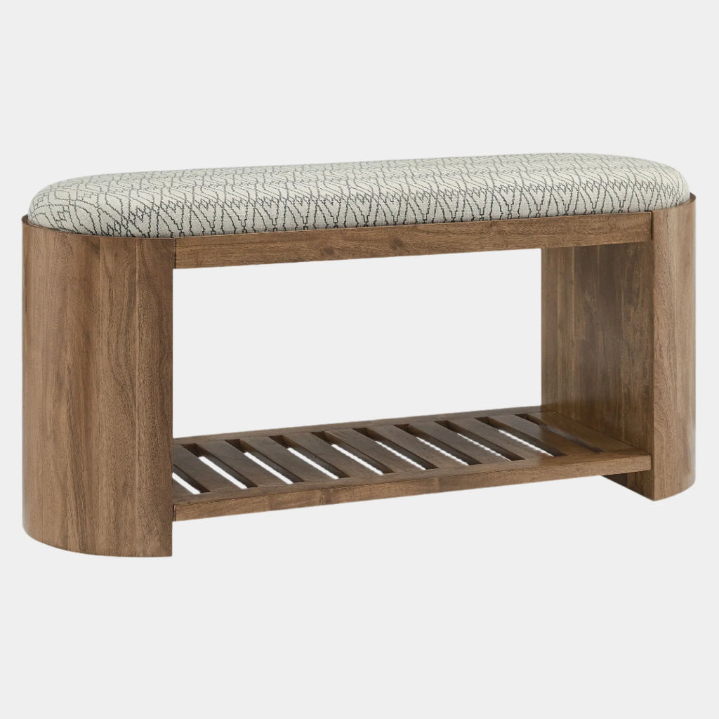 Ashby 45" Geometric Upholstered Bench