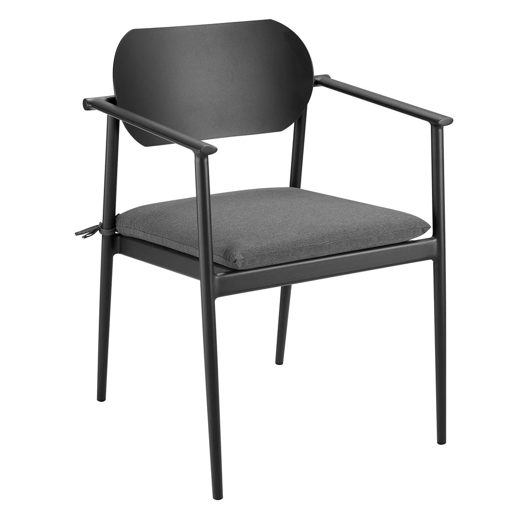 Aeris Stackable Outdoor Patio Aluminum Dining Armchair