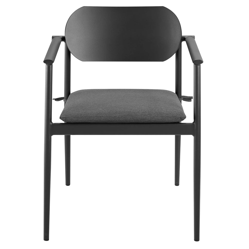 Aeris Stackable Outdoor Patio Aluminum Dining Armchair