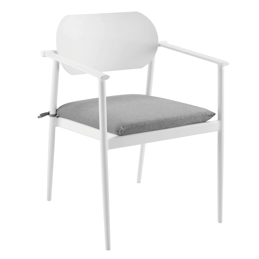 Aeris Stackable Outdoor Patio Aluminum Dining Armchair
