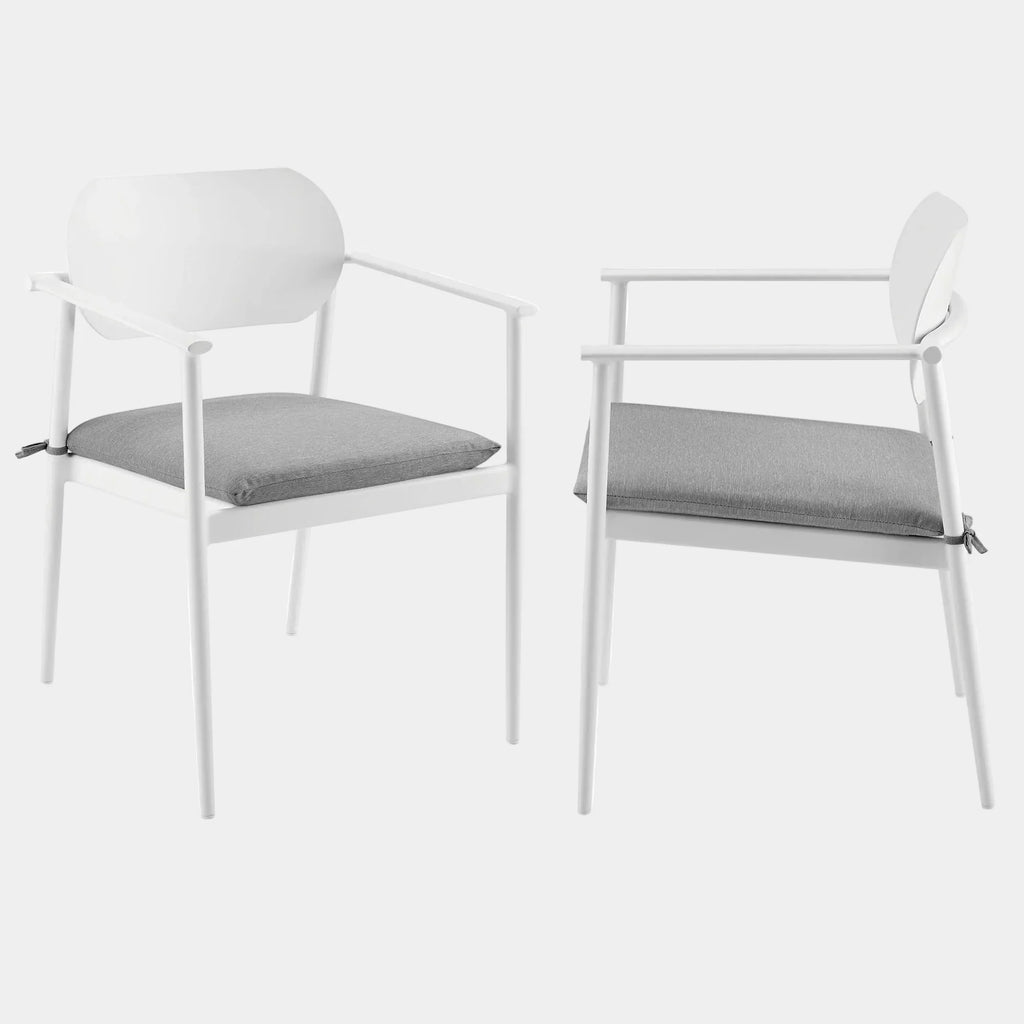 Aeris Stackable Outdoor Patio Aluminum Dining Armchair