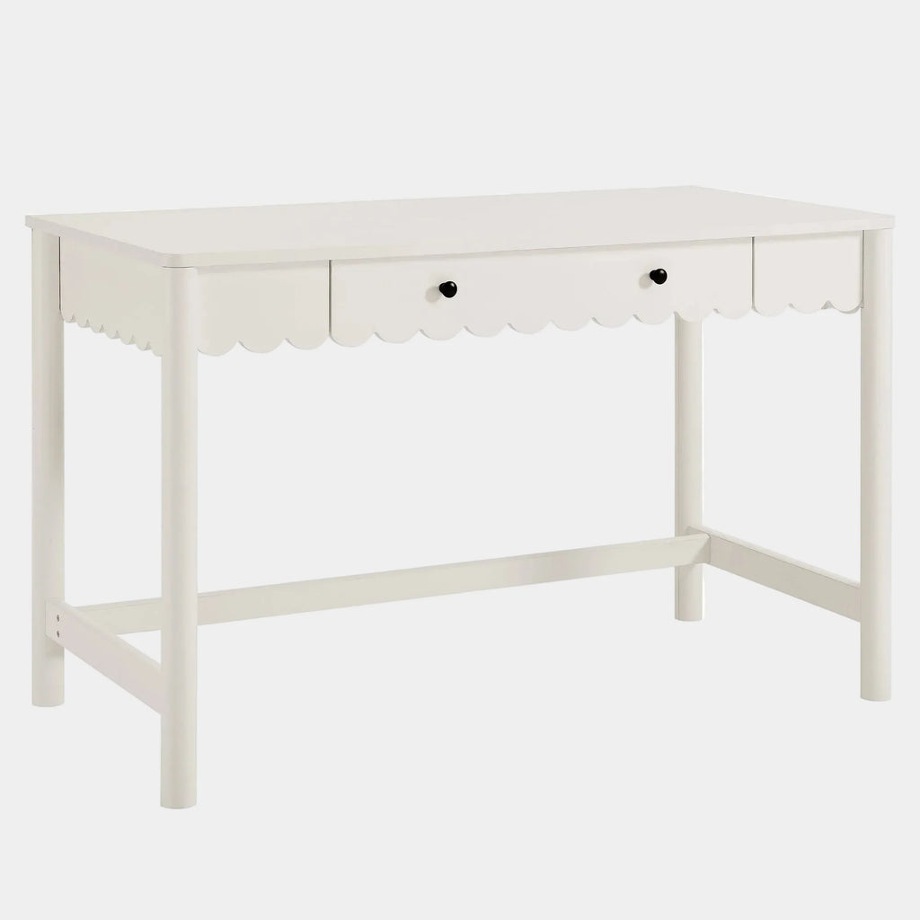 Emmeline 1-Drawer Scallop Writing Desk