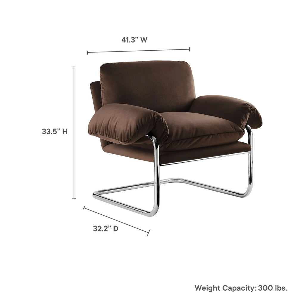 Ansel Performance Velvet Accent Chair