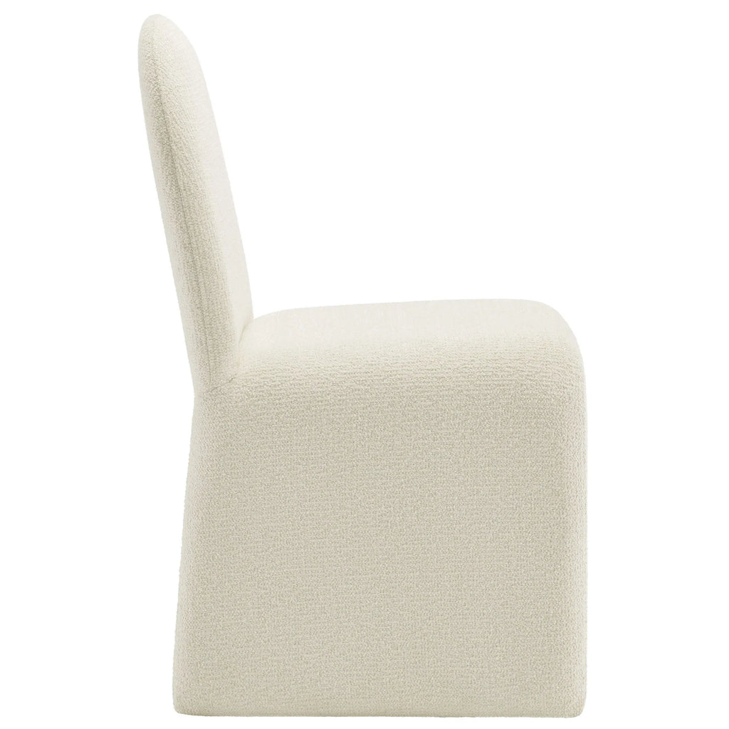 Junia Boucle Upholstered Arch Armless Dining Chair