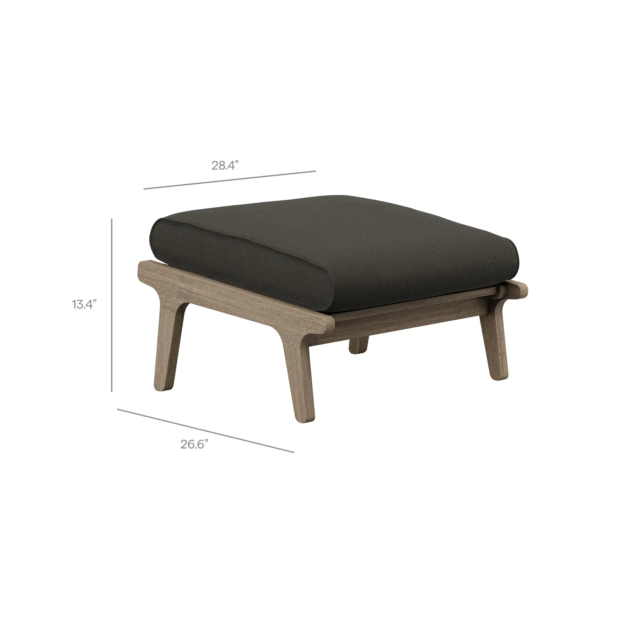 Saratoga Outdoor Teak Ottoman