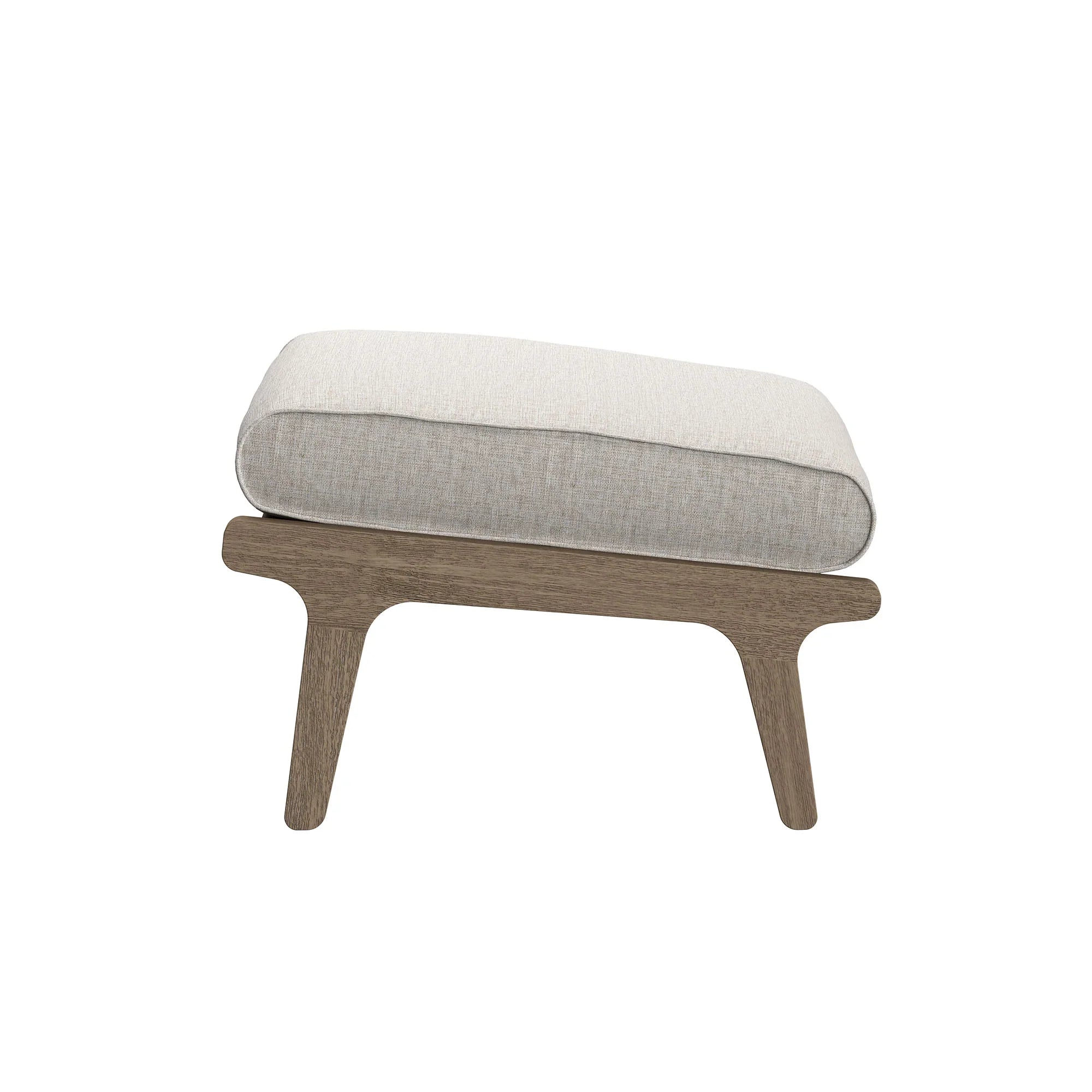 Saratoga Outdoor Patio Teak Wood Chair and Ottoman Set in Weathered
