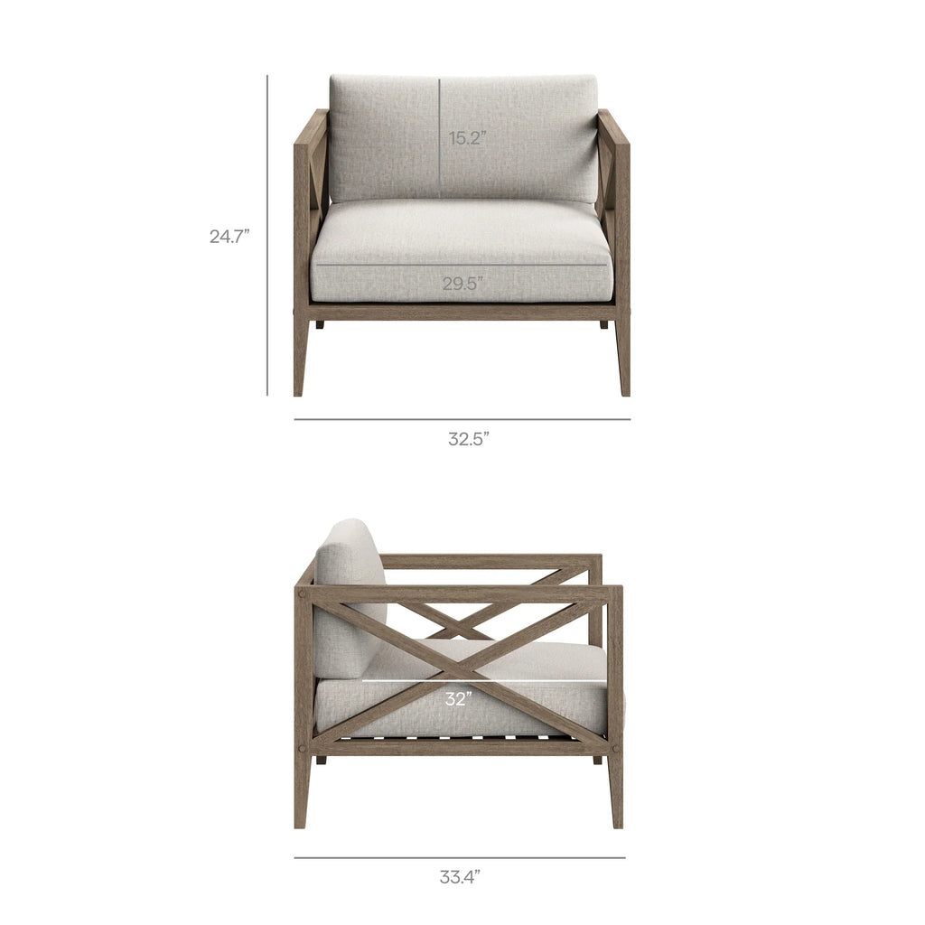 Northlake Outdoor Patio Teak Armchair
