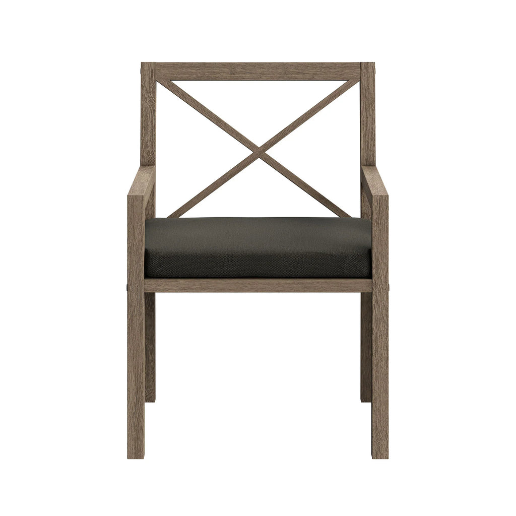 Northlake 7-Piece Outdoor Patio Teak Wood Dining Set in Weathered Gray