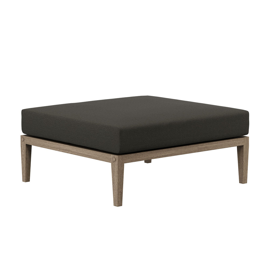 Northlake Outdoor Teak Wood Loveseat and Ottoman Set