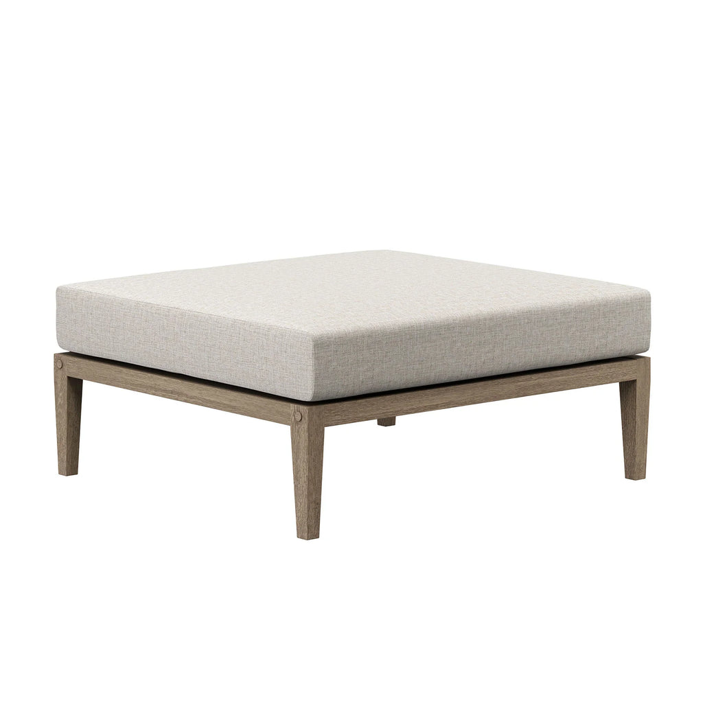 Northlake Outdoor Teak Wood Loveseat and Ottoman Set