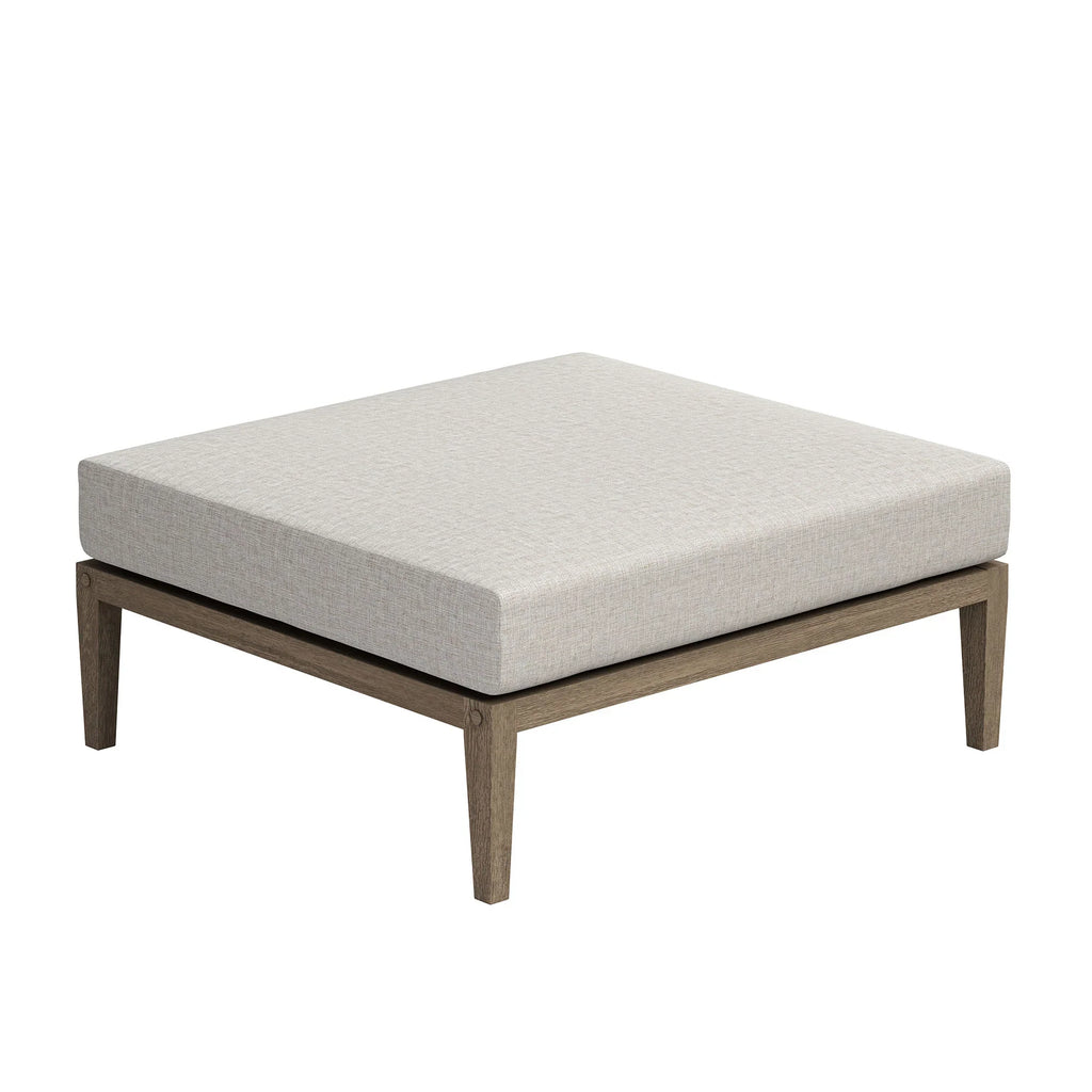 Northlake Outdoor Teak Wood Loveseat and Ottoman Set