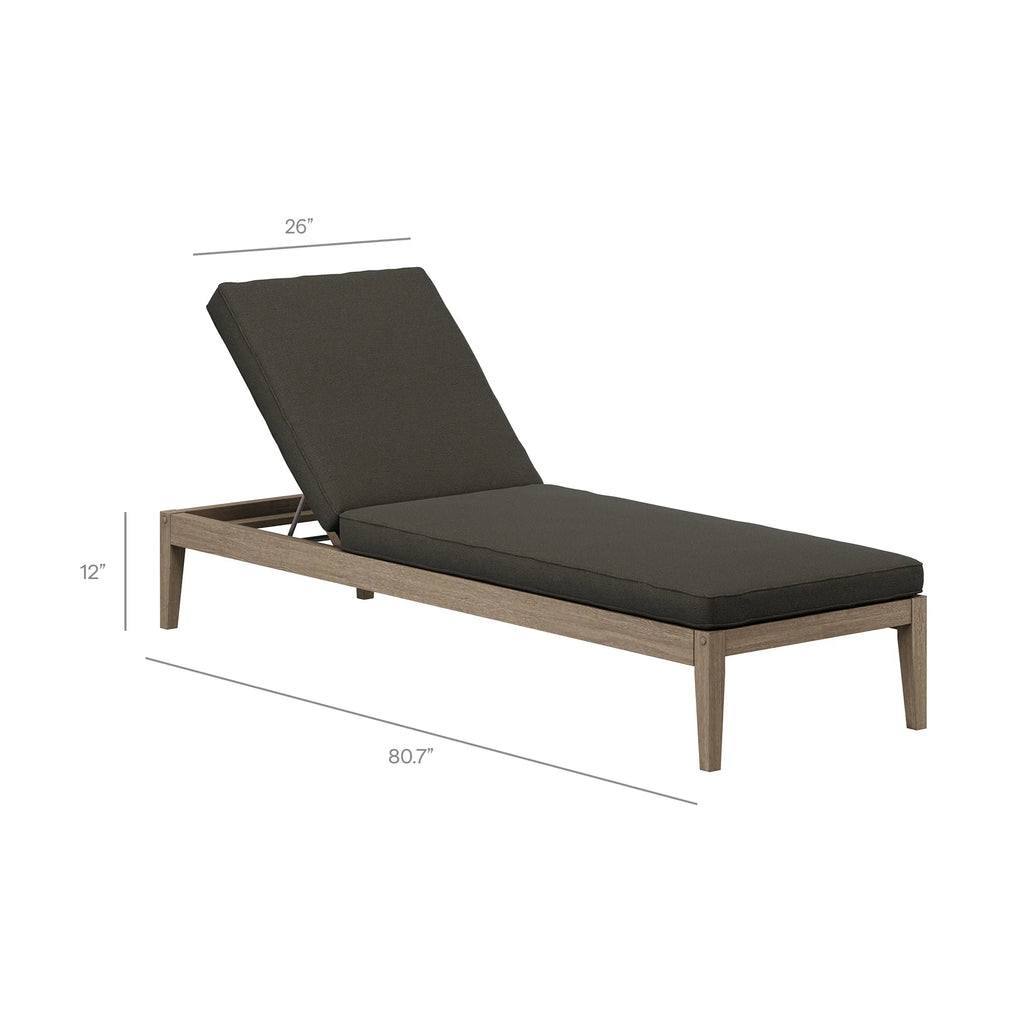 Northlake Outdoor Teak Chaise Lounge