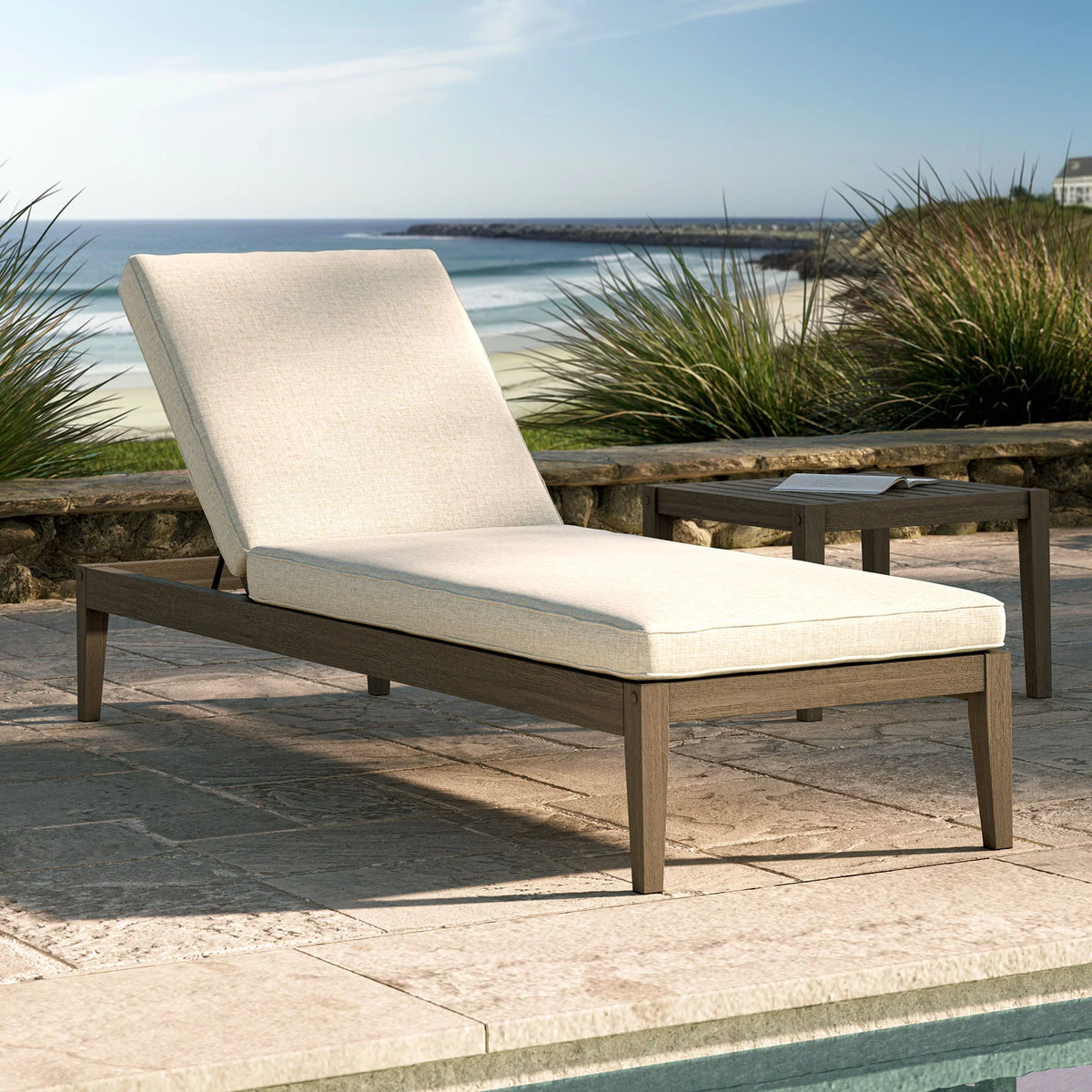 Northlake Outdoor Teak Chaise Lounge