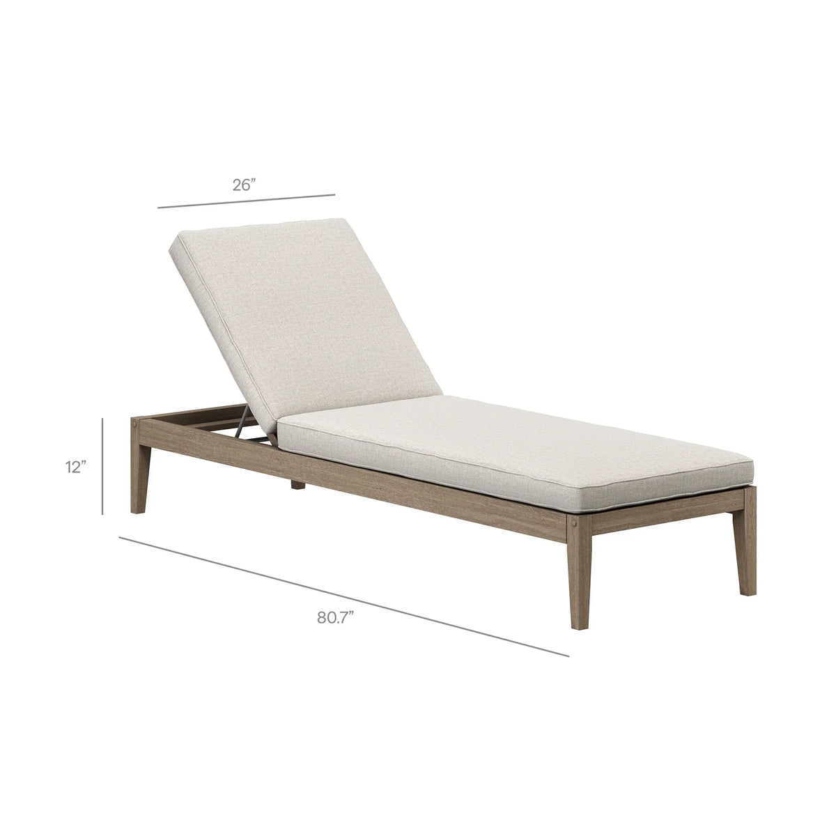 Northlake Outdoor Teak Chaise Lounge