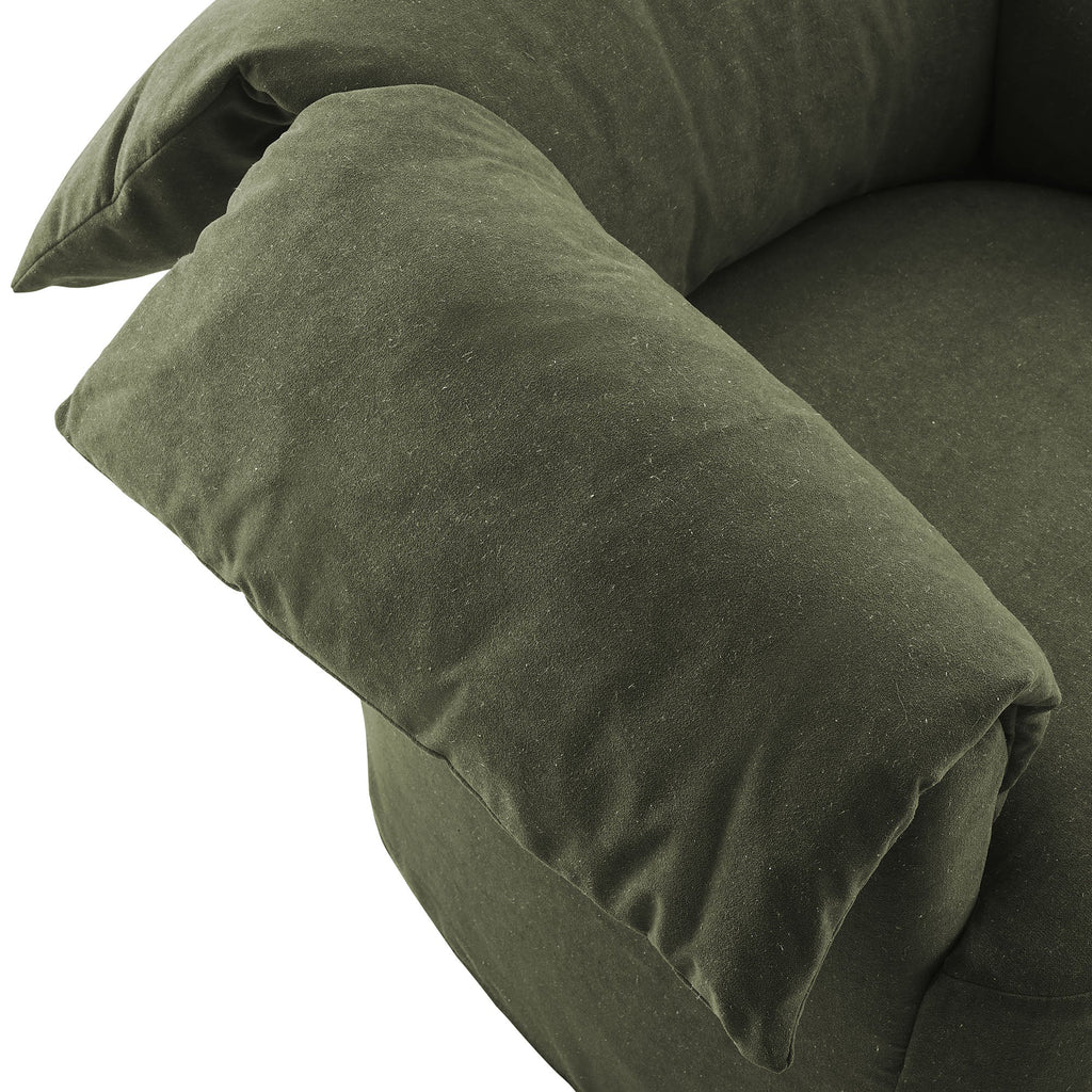 Lark Slipcovered Fabric Oversized Armchair