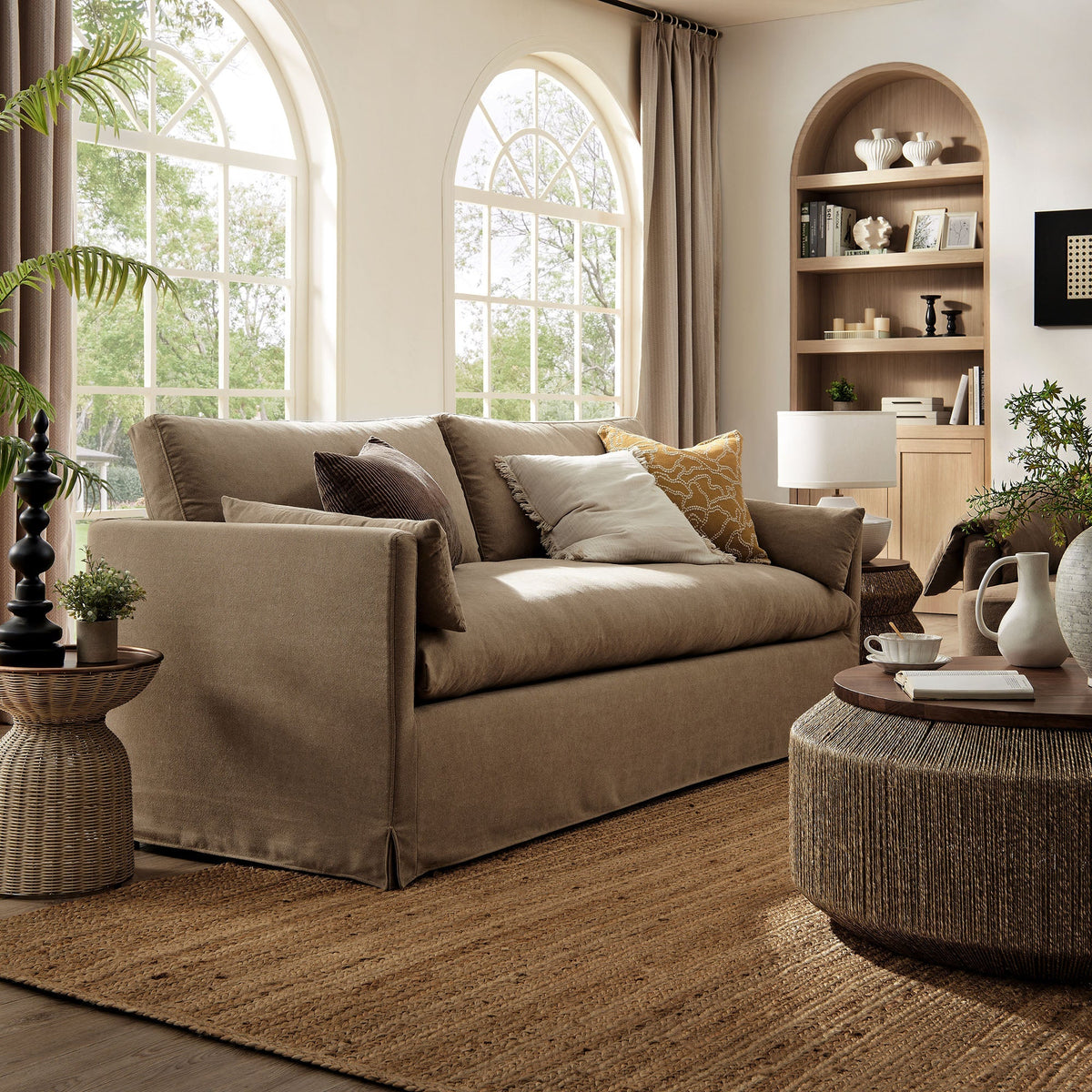 Wellfleet 85" Slipcovered Fabric Sofa